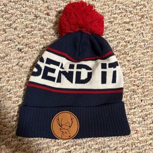 Locale Send it Beanie w/Sundance Logo Patch Blue Pom Pom Winter Hat